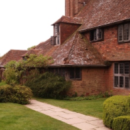 This wing of Great Dixter is used to house students attending garden design courses
